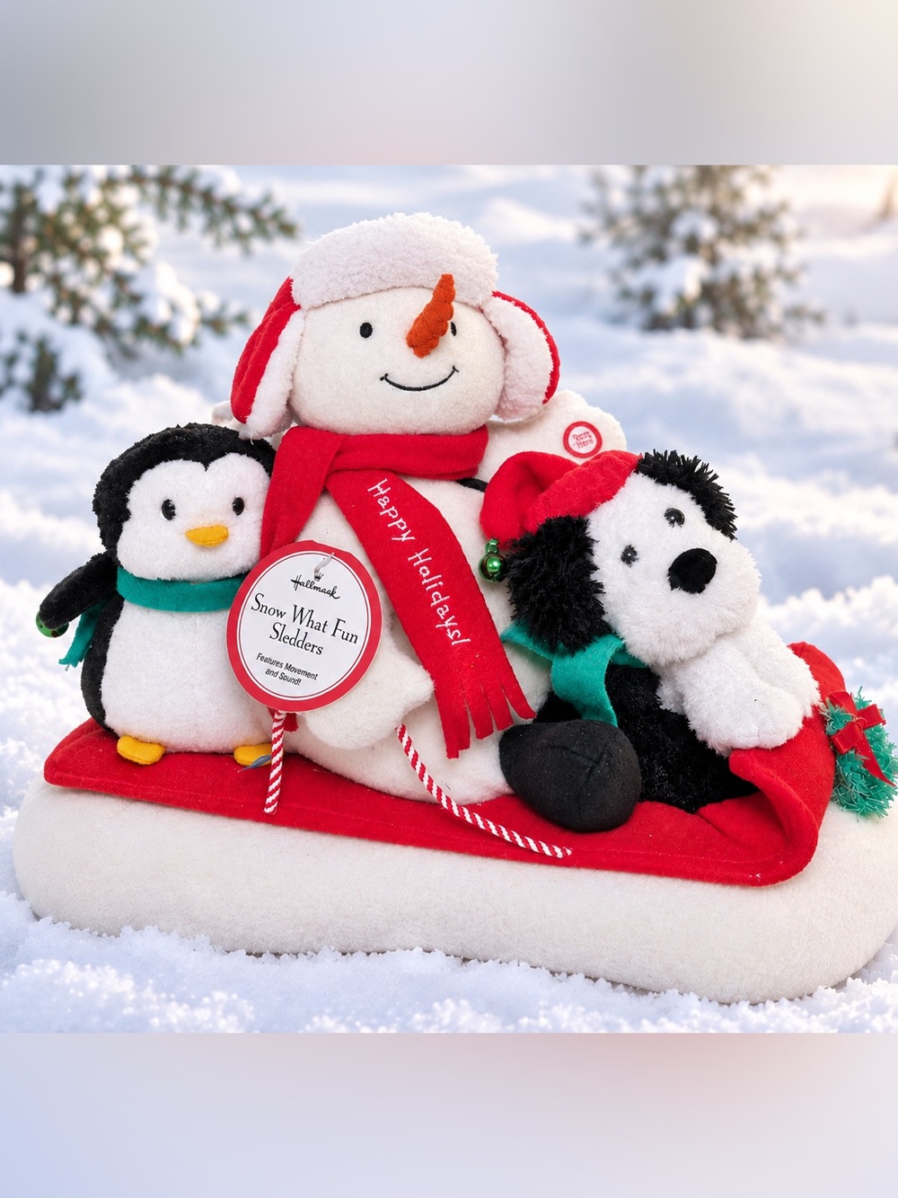 Hallmark Snow What Fun Sledders Jingle Pals 2007 Animated Musical Plush